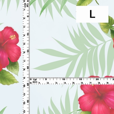 Hula Fabric / Hibiscus / JKH-594-WH