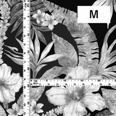 Hula Fabric / Hawaiian Flower / JKH-598-BK