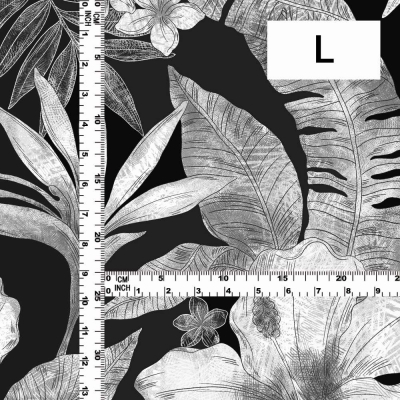 Hula Fabric / Hawaiian Flower / JKH-598-BK