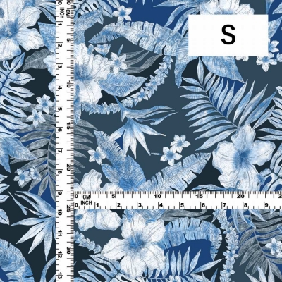 Hula Fabric / Hawaiian Flower / JKH-598-BL