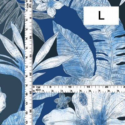 Hula Fabric / Hawaiian Flower / JKH-598-BL