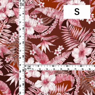 Hula Fabric / Hawaiian Flower / JKH-598-RD