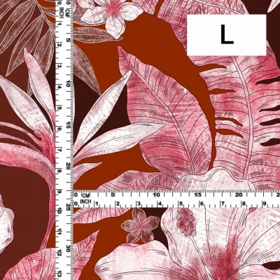 Hula Fabric / Hawaiian Flower / JKH-598-RD