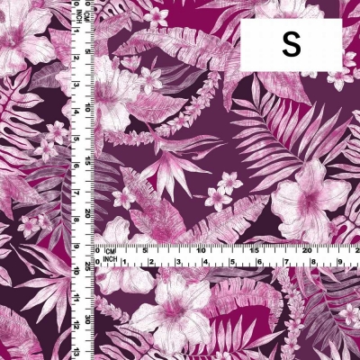 Hula Fabric / Hawaiian Flower / JKH-598-RDPU