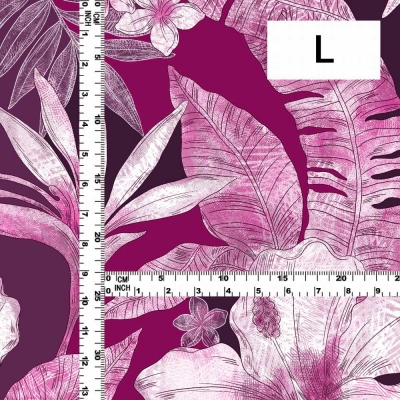 Hula Fabric / Hawaiian Flower / JKH-598-RDPU