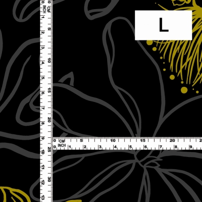 Hula Fabric / Lehua / JKH-602-BK