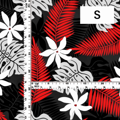 Hula Fabric / Hawaiian Flower / JKH-604-BKRD