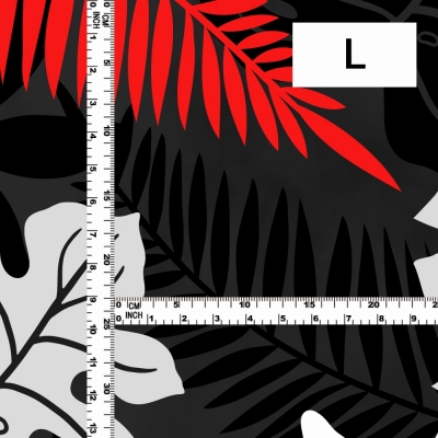 Hula Fabric / Hawaiian Flower / JKH-604-BKRD