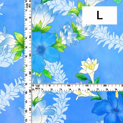 Hula Fabric / Hibiscus / JKH-608-BL