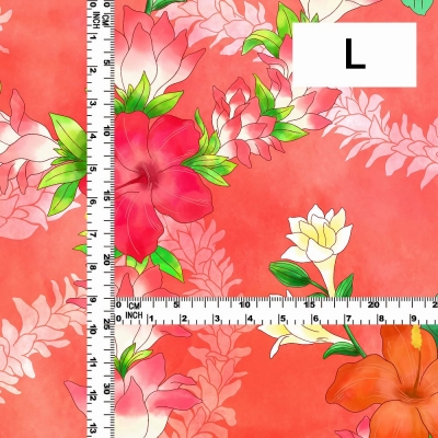 Hula Fabric / Hibiscus / JKH-608-RD