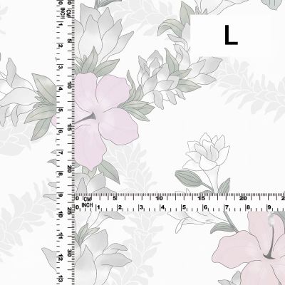 Hula Fabric / Hibiscus / JKH-608-WHGY