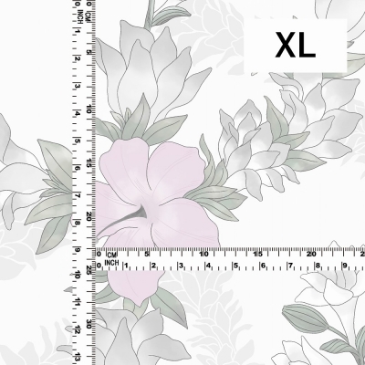 Hula Fabric / Hibiscus / JKH-608-WHGY