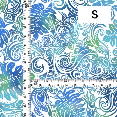 Hula Fabric / Kahiko&Honu / JKH-614-WHBL