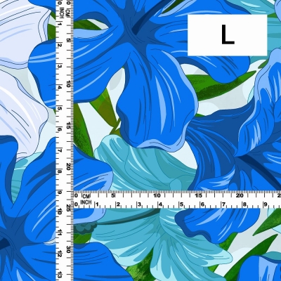 Hula Fabric / Hibiscus / JKH-616-BL