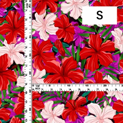 Hula Fabric / Hibiscus / JKH-616-RD