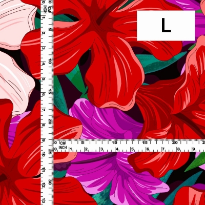 Hula Fabric / Hibiscus / JKH-616-RD