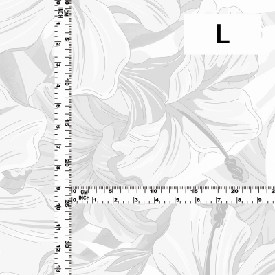 Hula Fabric / Hibiscus / JKH-616-WH