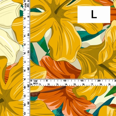 Hula Fabric / Hibiscus / JKH-616-YE