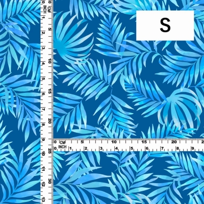 Hula Fabric / Hawaiian Leaf / JKH-620-BL