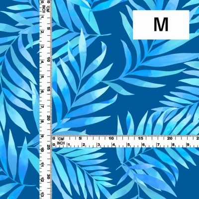 Hula Fabric / Hawaiian Leaf / JKH-620-BL