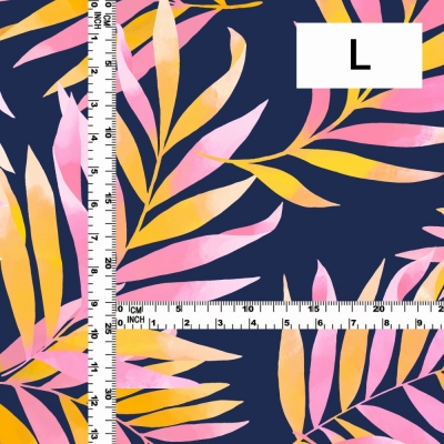Hula Fabric / Hawaiian Leaf / JKH-620-NVPI