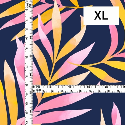 Hula Fabric / Hawaiian Leaf / JKH-620-NVPI