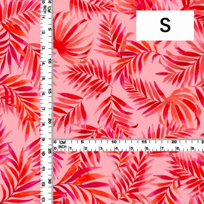 Hula Fabric / Hawaiian Leaf / JKH-620-RD