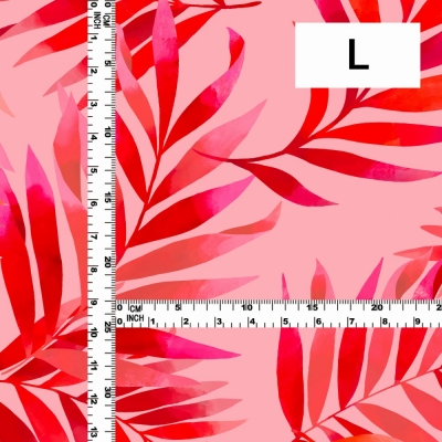 Hula Fabric / Hawaiian Leaf / JKH-620-RD