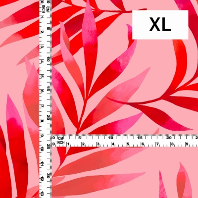 Hula Fabric / Hawaiian Leaf / JKH-620-RD
