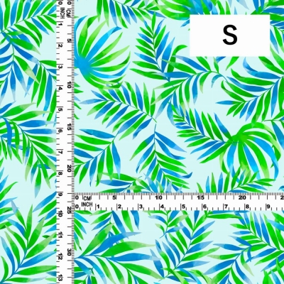Hula Fabric / Hawaiian Leaf / JKH-620-WHGR