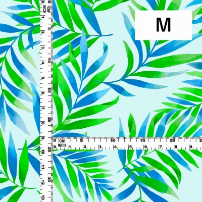 Hula Fabric / Hawaiian Leaf / JKH-620-WHGR