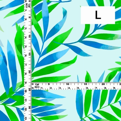 Hula Fabric / Hawaiian Leaf / JKH-620-WHGR