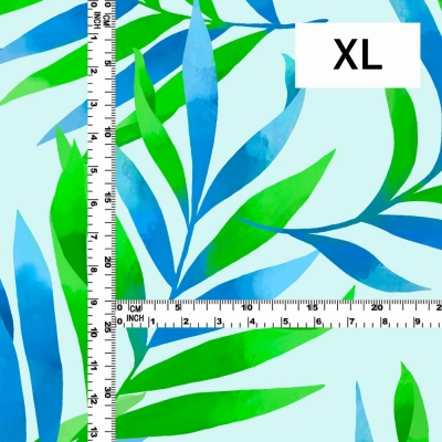 Hula Fabric / Hawaiian Leaf / JKH-620-WHGR