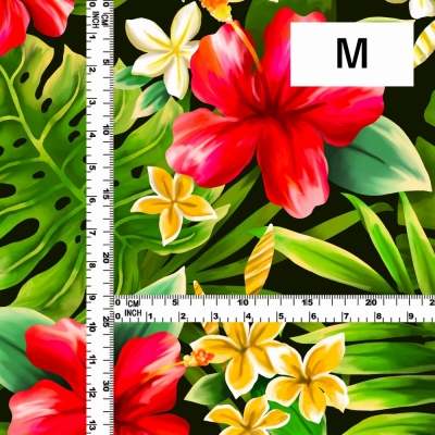 Hula Fabric / Hibiscus  / JKH-622-RDBK