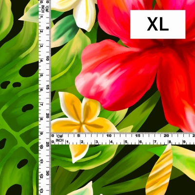 Hula Fabric / Hibiscus  / JKH-622-RDBK