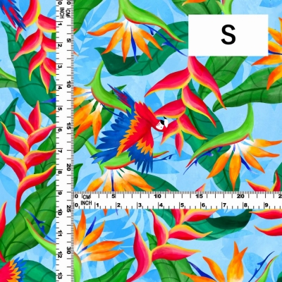 Hula Fabric / Tropical Bird / JKH-632-BL