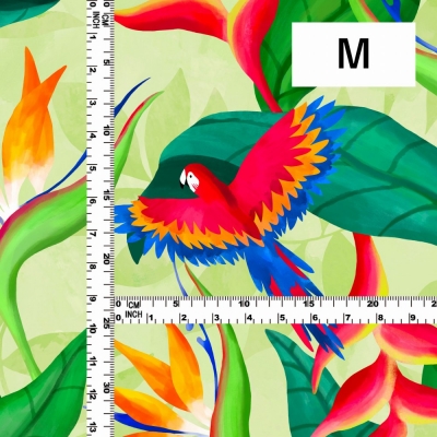 Hula Fabric / Tropical Bird / JKH-632-GR