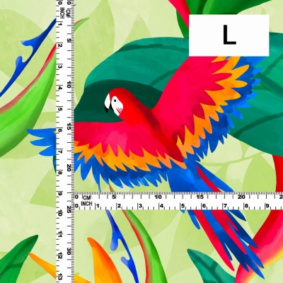 Hula Fabric / Tropical Bird / JKH-632-GR