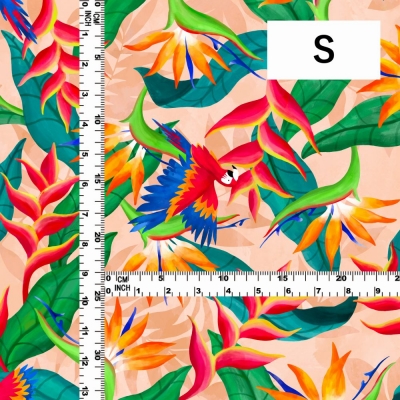 Hula Fabric / Tropical Bird / JKH-632-OR