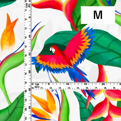 Hula Fabric / Tropical Bird / JKH-632-WH