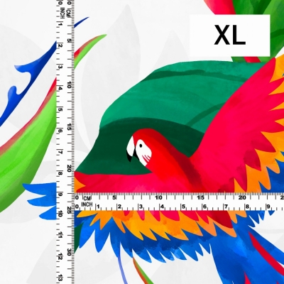 Hula Fabric / Tropical Bird / JKH-632-WH