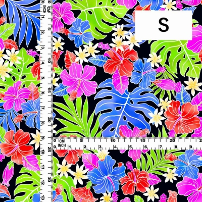 Hula Fabric / Hibiscus / JKH-636-BKBL