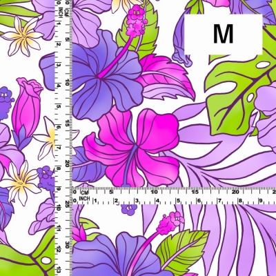 Hula Fabric / Hibiscus / JKH-636-WHPU
