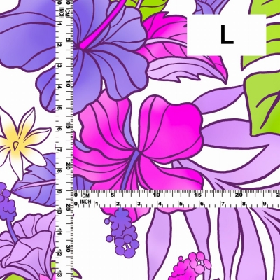 Hula Fabric / Hibiscus / JKH-636-WHPU