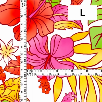 Hula Fabric / Hibiscus / JKH-636-WHRD