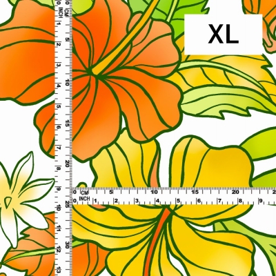 Hula Fabric / Hibiscus / JKH-636-WHYE
