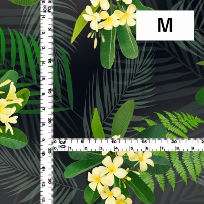 Hula Fabric / Plumeria / JKH-644-BK