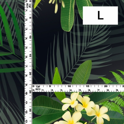 Hula Fabric / Plumeria / JKH-644-BK
