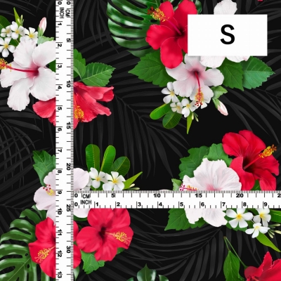 Hula Fabric / Hibiscus / JKH-646-BK
