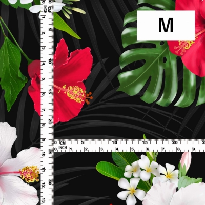 Hula Fabric / Hibiscus / JKH-646-BK